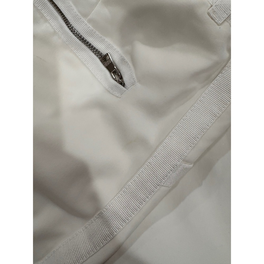 Dolce & Gabbana Grosgrain Trim Tapered Ankle Zip Trousers Cream IT 40 US 4 - Picture 13 of 14